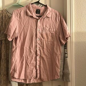 Salmon RVCA Button Up